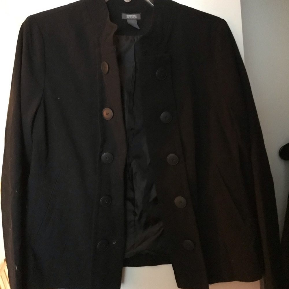 Kenneth Cole Black Military Style Blazer/Jacket - Picture 3 of 6